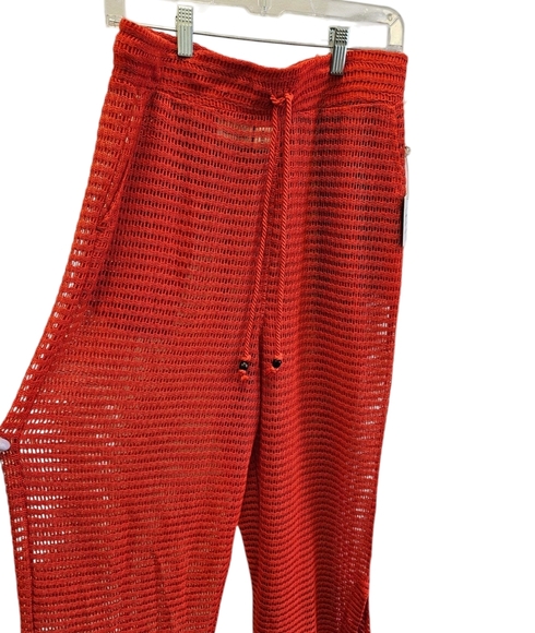 Haute Hippie Red Open Knit Cover-up Pant NEW - Picture 2 of 6